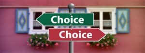 choice written on street signs