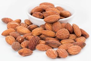 dish of almonds