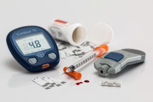 diabetes monitor and needle