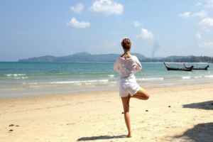 woman balancing exercise