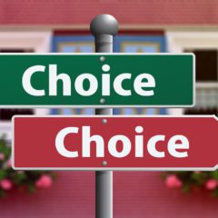 choice written on street signs