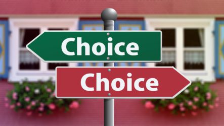 choice written on street signs